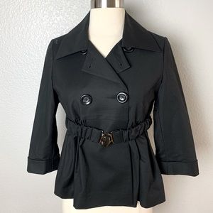IROO Blazer Jacket Womens 38/4 Moderato Milano Button Open Front Lined Belted